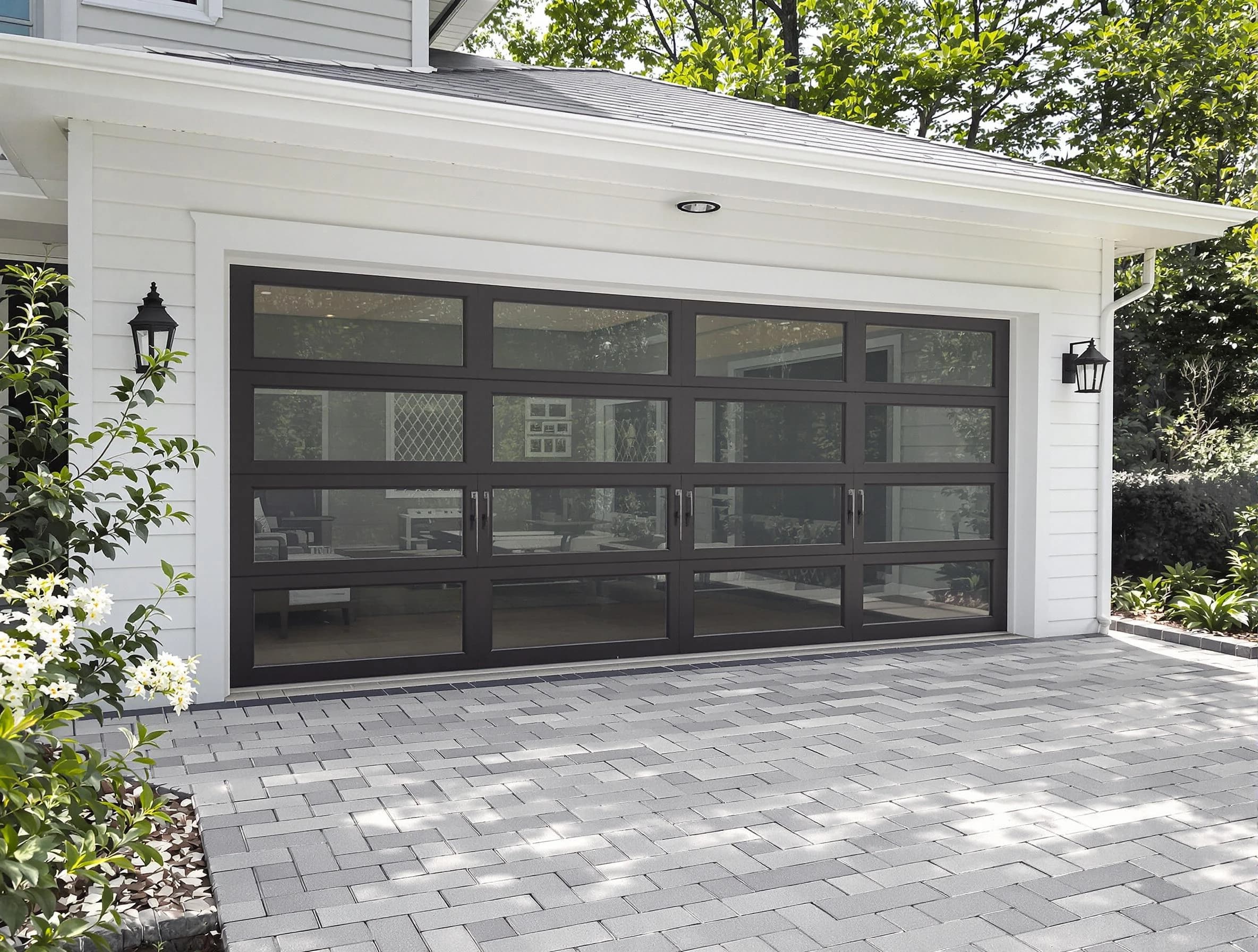 North Brunswick Garage Door Repair design specialist presenting custom garage door options to North Brunswick homeowner