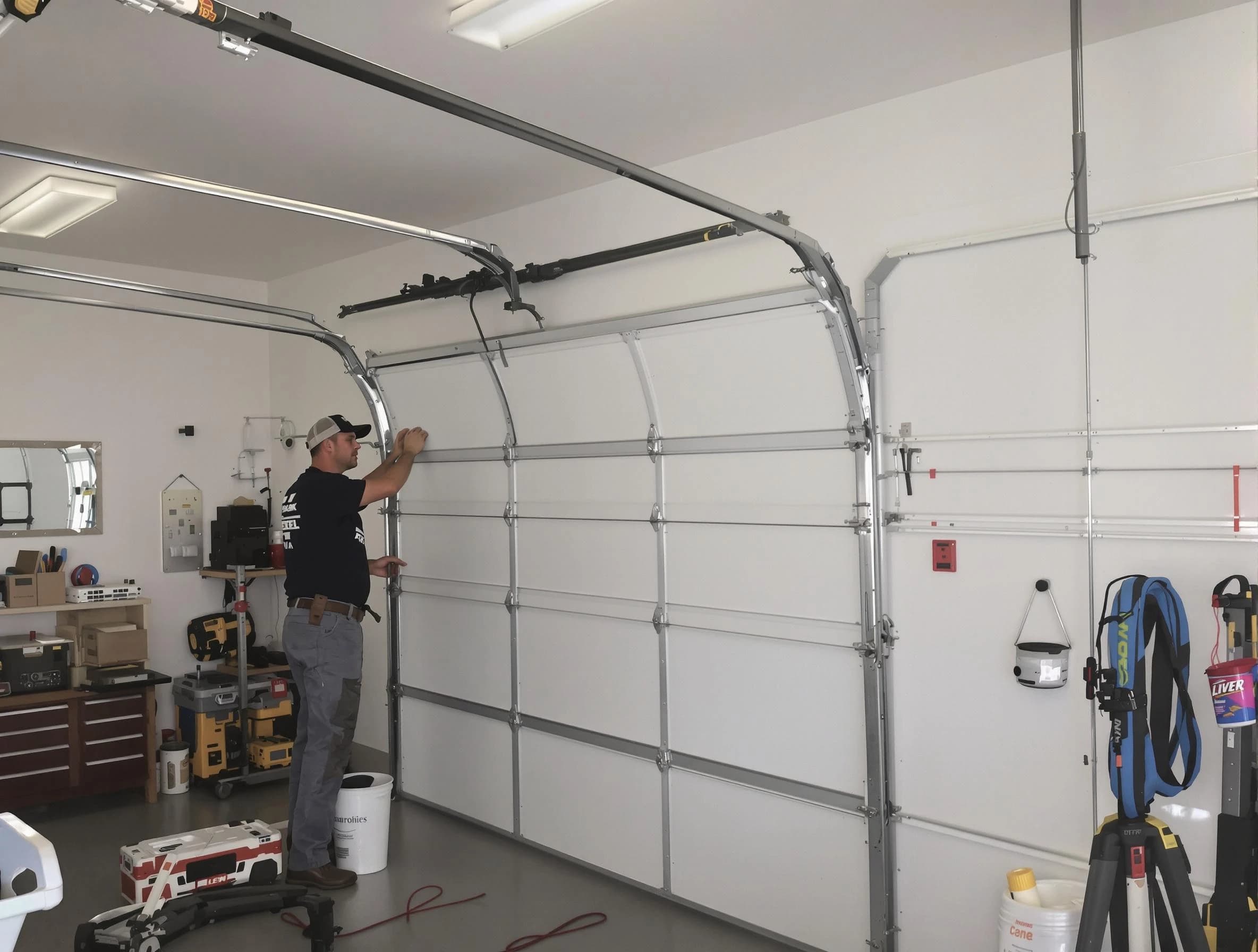 North Brunswick Garage Door Repair team installing new garage door in North Brunswick