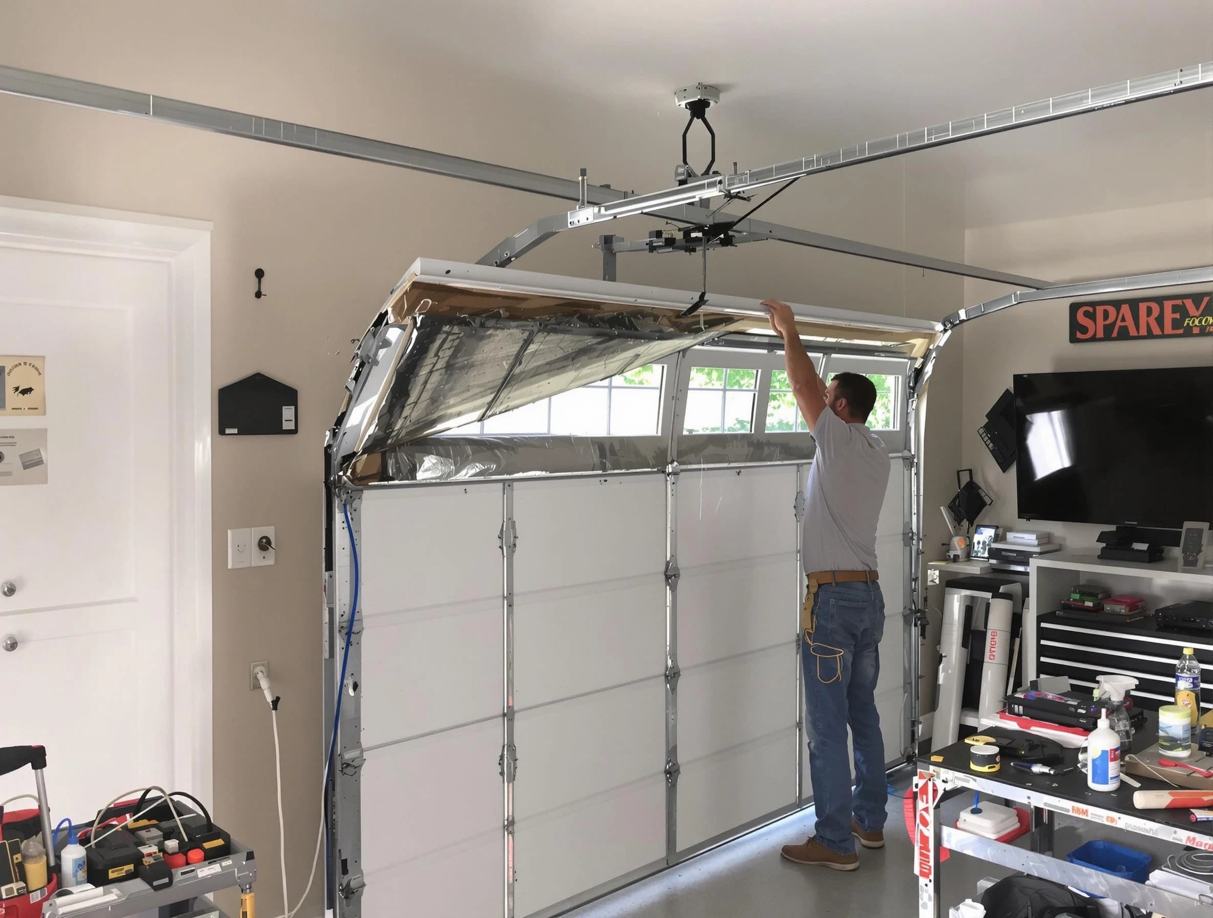 Garage door section replacement by North Brunswick Garage Door Repair in North Brunswick