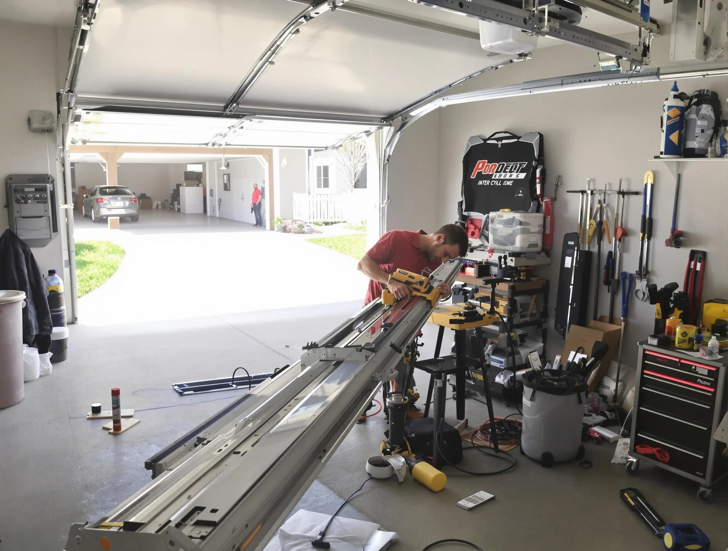 North Brunswick Garage Door Repair expert performing track repair in North Brunswick