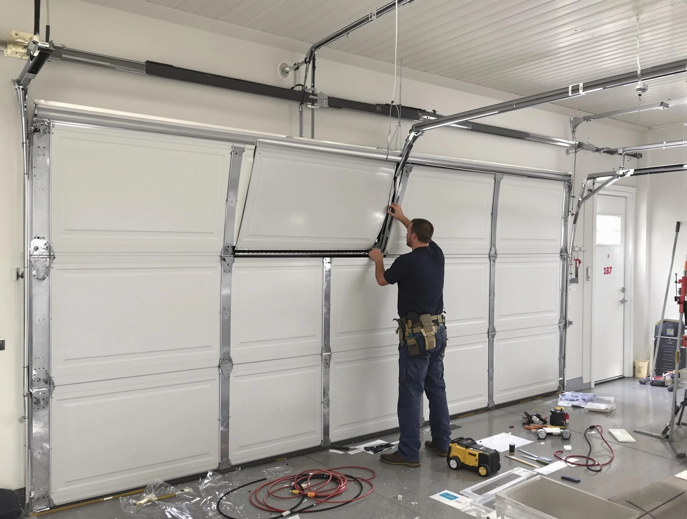 Garage Door Section Replacement in North Brunswick